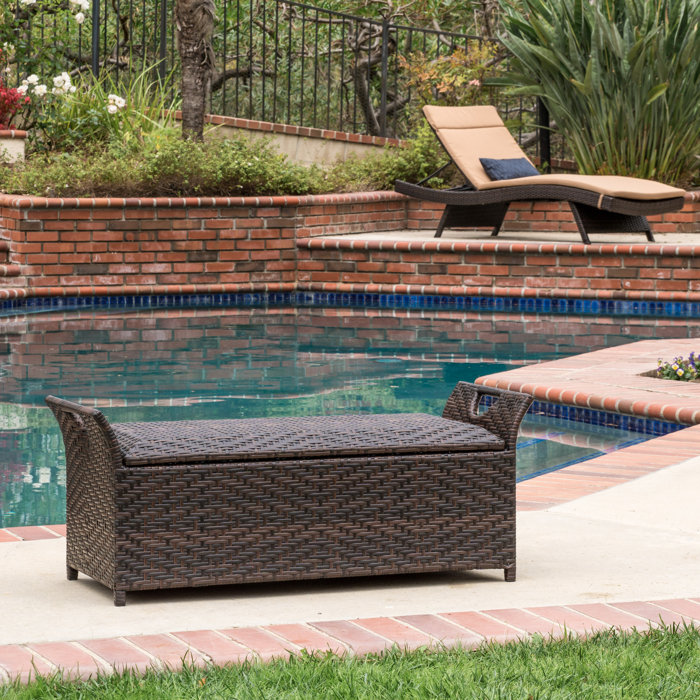 Wrought Studio Quinto Wicker Outdoor Bench & Reviews | Wayfair